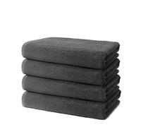 Set of 4 Bath Towels 70x140 cm - Bath Sheet - Large Shower Towel - Premium 100% Turkish Cotton Towels - 500 GSM - Very Soft & Absorbent - Hotel Quality Towel - Oeko-TEX Certified - Ôhm - Grey