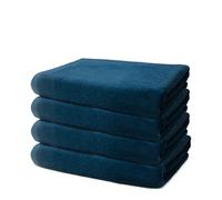 Set of 4 Bath Towels 70x140 cm - Bath Sheet - Large Shower Towel - Premium 100% Turkish Cotton Towels - 500 GSM - Very Soft & Absorbent - Hotel Quality Towel - Oeko-TEX Certified - Ôhm - Blue