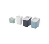 Curver | Set of 4 Plastic Waste Bins Ready to Collect, Classified (White, Dark Grey, Green, Grey-Blue), Pack Colour 2