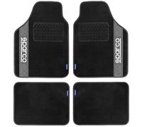 Set Of 4 Black And Gray Car Mats For SPARCO In Carpet