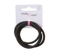 Set of 4 Black Silicone Non Slip Hair Elastics Bobbles Bands