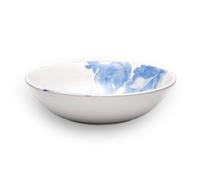 Wade WA967040BLU Blue Floral Set of 4 Cereal Bowls with Pale Blue & White Floral Pattern, Crafted from Earthenware, Made in Stoke-on-Trent, 19cm, Blue