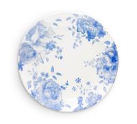 Wade Blue Floral Coupe Set of 4 Dinner Plates, 28cm, Earthenware, UK Designed Heritage Dinnerware, Made in Stoke-on-Trent