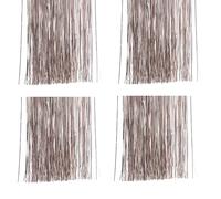 Set Of 4 Blush Pink Lametta Foil Tinsel Garland - Tinsel Strands - Christmas Tree Decor - 50cm x 40cm