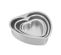 Set of 4 Cake Pans, Heart Cake Molds, Mini Cake Molds, Aluminum Cake Molds , Baking Cake Baking Pan 6 inch 5 inch 4 inch 3 inch Easy Release - ForhomeParty Cakes,jellies,Puddings,Handmadesoaps,Candies