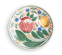 Wade WA967049CAP Capri Set of 4 Dinner Plates with Vibrant Mediterranean Inspired Design, Crafted from Earthenware, Made in Stoke-on-Trent, 28cm, Multi-Coloured