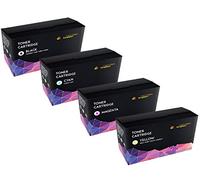 Set of 4 CARTRIDGES KINGDOM® Compatible Laser Toner Cartridges for Oki C301 C321 MC332 MC342 (Black, Cyan, Magenta, Yellow)