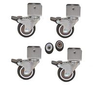 Set of 4 Caster Wheels,Furniture Caster,Swivel Castor Wheel,U-shaped Fixing Plate,22mm/25mm,Suitable for Furniture, Computer Tables and Chairs (Splint 20mm) (Splint 20mm)