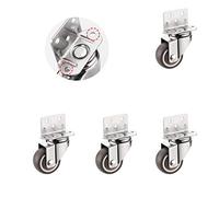 Set of 4 Casters,L-Shaped Swivel Casters,Silent Caster Wheels with 360 Degree,Dust Cover,with Screws,Suitable for Furniture,Floor Tiles,Wood Floors(4 No brake1.5in) (4 No brake 1in)