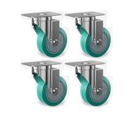 Set of 4 Castor Office Chair Wheels - Heavy-Duty Caster Wheels for Easy Movement of Furniture & Heavy Objects, Enhancing Comfort & Productivity at Work or Home