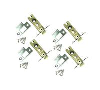 Set of 4 CE Certified 2.5” Heavy Duty Fire Rated Nickel Plated Bolt Through Tubular Door Latch Lock 63mm - for Internal and External Doors