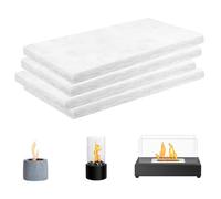 Set of 4 Ceramic Wool for Bioethanol: 30 x 10 x 2.5 cm Ceramic Sponge for Bioethanol Fireplace, Ceramic Wool Fireplace Sponge for Spirit Cooker, Bioethanol Replace the Wick
