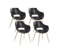 Beliani Set Of 4 Dining Chairs Millers Black