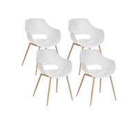 Set of 4 Chairs MILLERS White