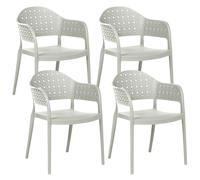 Set of 4 Chairs NARINO Light Green