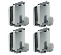 Set of 4 Chrome Shower Door Lower Hooks/Rollers/Pulleys/Runners