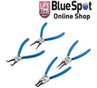SET OF 4 CIRCLIP PLIERS INTERNAL & EXTERNAL 2 ANGLED 2 STRAIGHT BLUE SPOT 08702