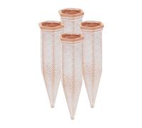 Set of 4 Clay Watering Stakes Plant Plastic Bottle Terracotta Spike Water System