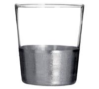 Set of 4 Clear Glass Tumblers, Transparent Drinking Glasses, Cool-Toned Silver Drinkwares For Kitchen Premier Housewares Silver One Size