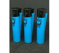 SET OF 4 CLIPPER REGULAR SIZE REFILLABLE LIGHTER (4 X JET BLUE)