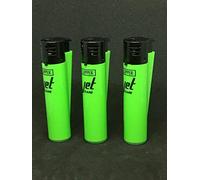 SET OF 4 CLIPPER REGULAR SIZE REFILLABLE LIGHTER (4 X JET GREEN)