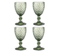 Set of 4 Color Glass Champagne Goblets Glassware Elegant Juice Beverage Cups for Wedding Banquet
