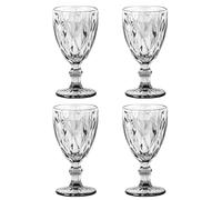 Set of 4 Color Glass Champagne Goblets Glassware Elegant Juice Beverage Cups for Wedding Banquet