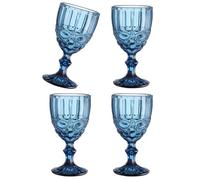Set of 4 Color Glass Champagne Goblets Glassware Elegant Juice Beverage Cups for Wedding Banquet
