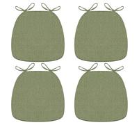 Set of 4 Comfortable Horse-Shaped Cushions for Chairs 43x41x35cm Removable Seat Covers with Ties Padded Cushions for Home Office & Garden Use