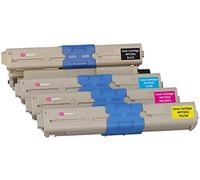 Set of 4 Compatible Laser Toner Cartridges for Oki C301 C301dn C321 C321dn MC332dn MC342dn MC342dnw MC342dw MC342w | Print Yield: 2,200 Pages (Black) & 1,500 Pages (Colours)