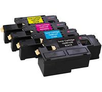 Set of 4 Compatible Laser Toner Cartridges for Xerox Phaser 6000 6010 6010V 6010V N 6010N WorkCentre 6015 6015V B/N/NI 6015MFP | Print Yield: 2,000 Pages (Black) & 1,000 Pages (Colours)
