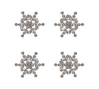 Set of 4 Crystal Snowflake Napkin Rings