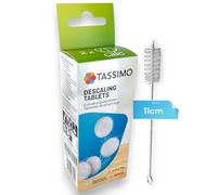 Set of 4 Descaling Tablets 311909 TCZ6004 Suitable for All Bosch Tassimo Coffee Machines Set with DL Pro Cleaning Brush (1)