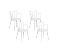 Set of 4 Dining Chairs MORILL White