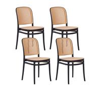 Set of 4 Garden Chairs PLOSE Beige