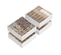 Set of 4 Drawer Organisers with 80 Compartments, Cloud White / 4