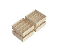 Set of 4 Drawer Organisers with 80 Compartments, Sand Beige / 4