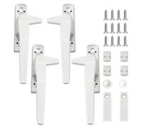 Set of 4 Durable UPVC Window Handle Replacements, DIY Installation, Secure PVC Handles with Safety Lock, Universal Fit for Home & Rental, Weather-Resistant for UPVC Windows