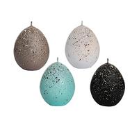 Set of 4 Easter Egg Candles, Easter Candles, Candles as Easter Egg, Pastel Turquoise, Size H/Diameter 6.5 x 4 cm