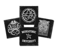 Set of 4 Engraved Cthulhu Images Natural Slate Coasters