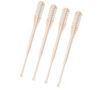 Set of 4 Ergonomic Nose Shears Detachable Heads Compact for Home & On-The-Go Use Nose Hair Trimmer with Ear Pickers