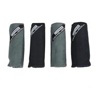 Set of 4 Espresso Cleaning Cloths Microfibre Absorbent Scratch-Free 30 x 30 cm Grey Blue Machine Care for Kitchen Bar Café Washing Instructions Included (A Set)