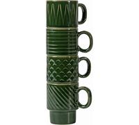 sagaform Coffee & More - Set of 4 Espresso Cups - Grey - Green