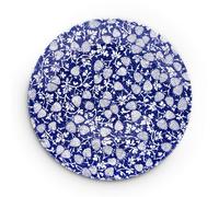Wade WA967046BLU Eton Set of Four Side Plates with Blue Strawberry Design, Crafted from Earthenware, Made in Stoke-on-Trent, 22.75cm, Blue