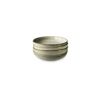 Set of 4 Fika Ceramic Oatmeal Reactive Glaze Pasta Bowls Scandi Home Stone One Size