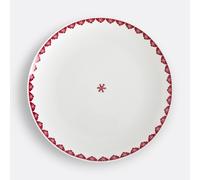 Set of 4 Flocani Porcelain Plates red/white