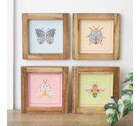 Something Different Set Of 4 Floral Bug Framed Wall Art Prints, Multi