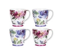 The Waterside 4 Piece Floral Jumbo Mug Set - Floral, Multi