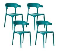 Set of 4 Garden Chairs GUBBIO Teal