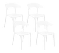 Beliani Set of 4 Garden Chairs GUBBIO White, White